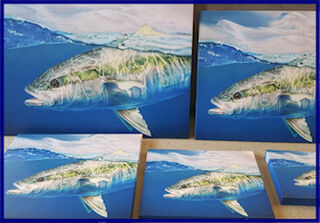 Fish Art Prints - Coromandel Fish and Kayak