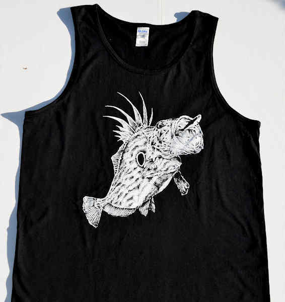 Singlet Black - John Dory Print